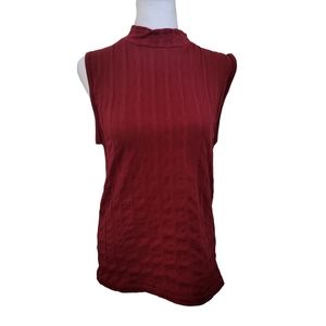 Dictionary Fleece Lined Tank Red sz L/XL